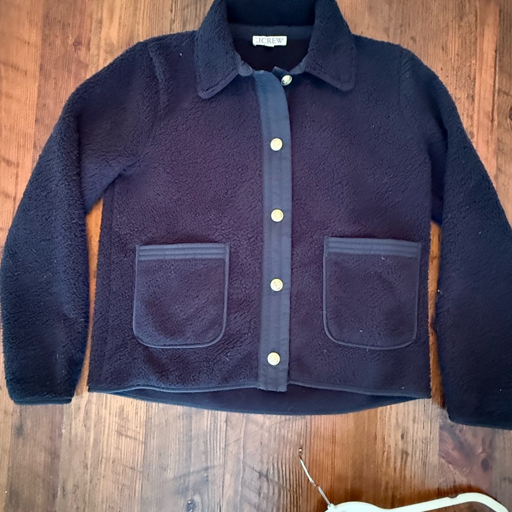 J. Crew  Fleece Lady Jacket black